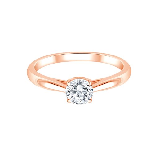 Solitaire diamant en or 18 carats