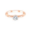 Solitaire diamant en or 18 carats