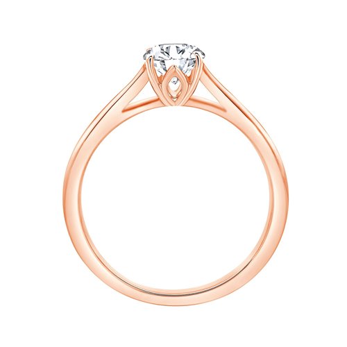 Solitaire diamant en or 18 carats