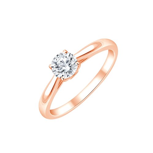 Solitaire diamant en or 18 carats