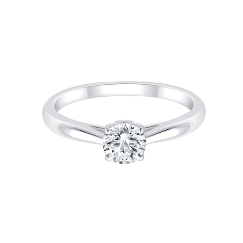 Solitaire diamant en or 18 carats