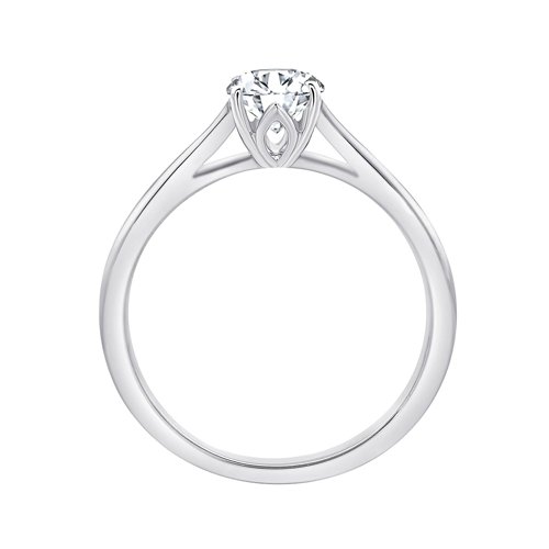 Solitaire diamant en or 18 carats