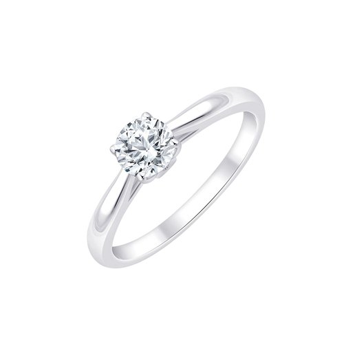 Solitaire diamant en or 18 carats