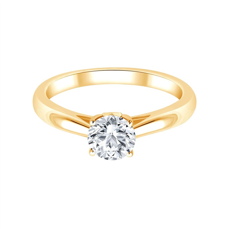 Solitaire diamant en or 18 carats