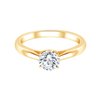 Solitaire diamant en or 18 carats