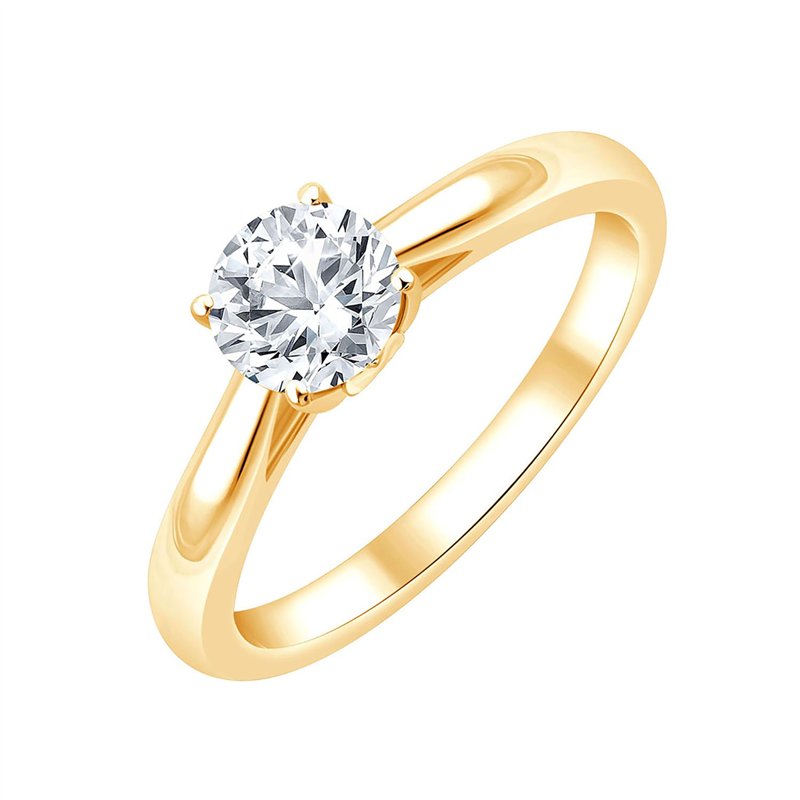 Solitaire diamant en or 18 carats