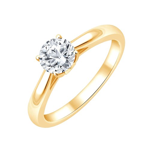 Solitaire diamant en or 18 carats