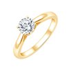 Solitaire diamant en or 18 carats