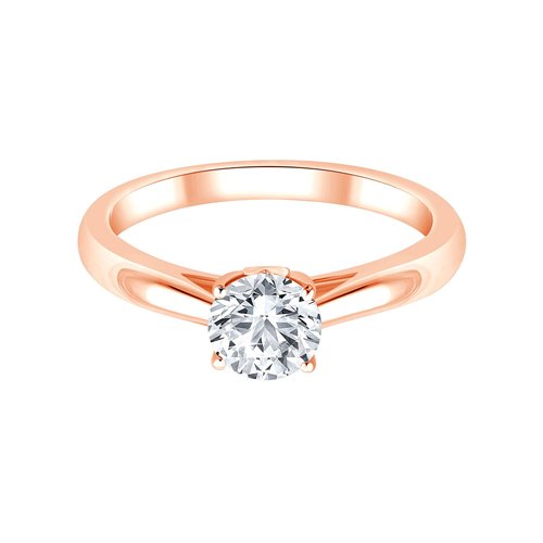 Solitaire diamant en or 18 carats