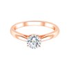 Solitaire diamant en or 18 carats