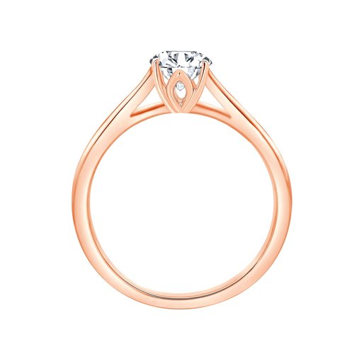 Solitaire diamant en or 18 carats