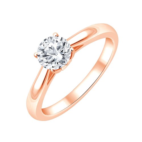 Solitaire diamant en or 18 carats