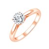 Solitaire diamant en or 18 carats