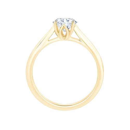 Solitaire diamant en or 18 carats