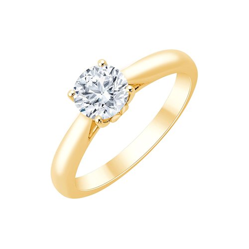 Solitaire diamant en or 18 carats