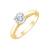 Solitaire diamant en or 18 carats