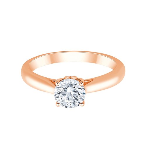 Solitaire diamant en or 18 carats