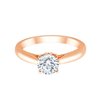 Solitaire diamant en or 18 carats