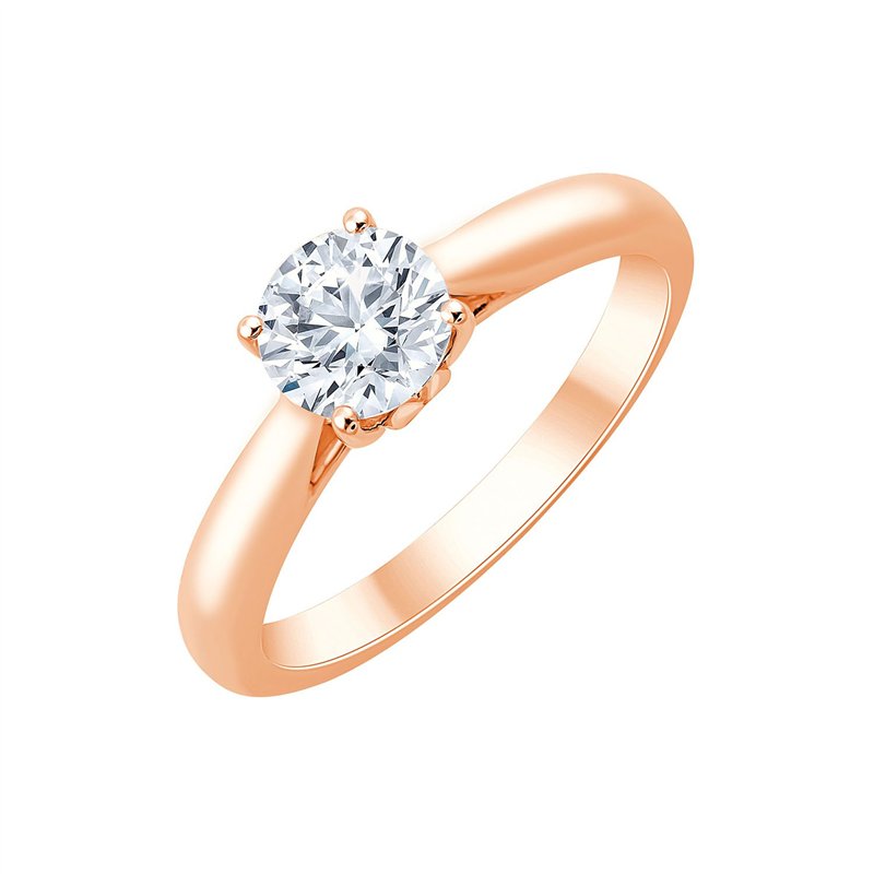 Solitaire diamant en or 18 carats