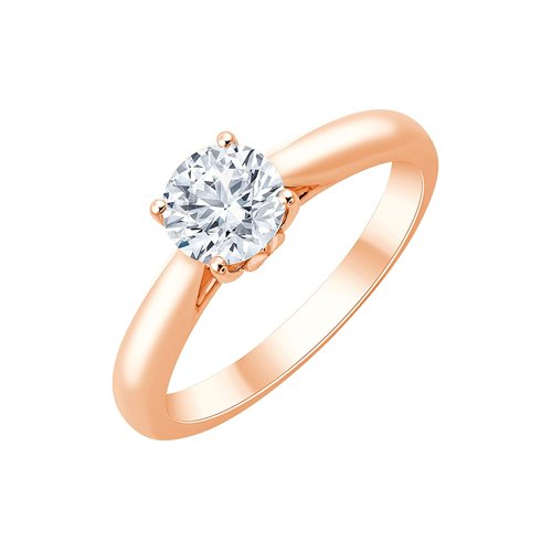 Solitaire diamant en or 18 carats