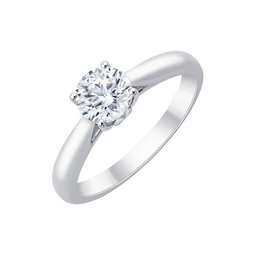 Solitaire diamant en or 18 carats