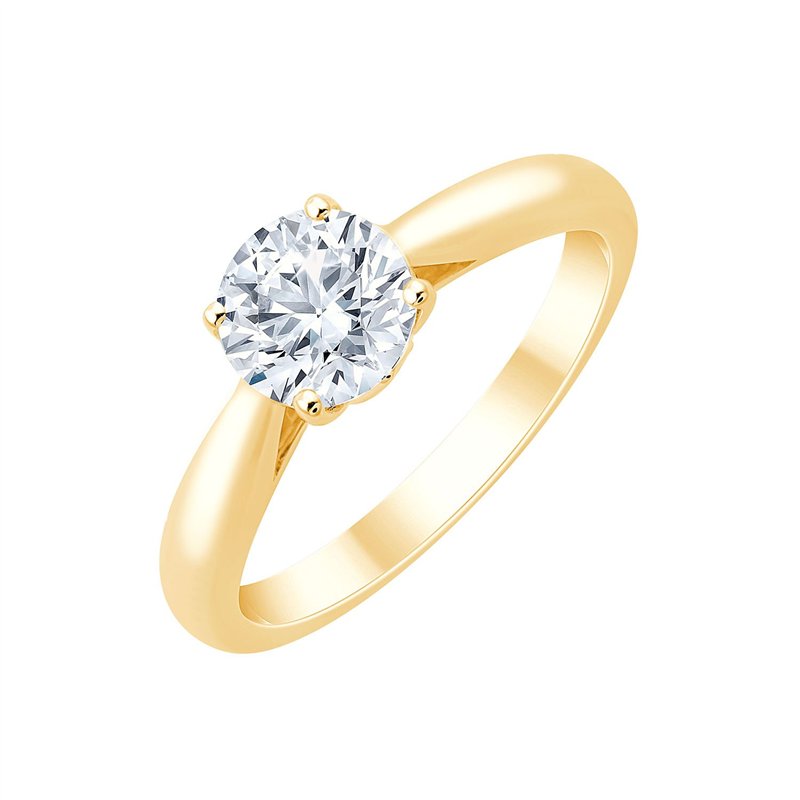 Solitaire diamant en or 18 carats