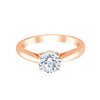 Solitaire diamant en or 18 carats