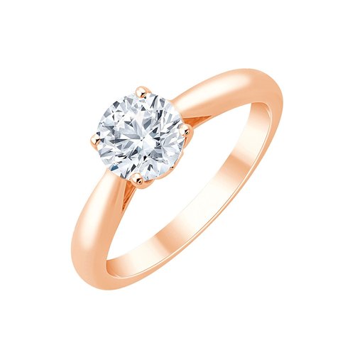Solitaire diamant en or 18 carats
