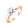 Solitaire diamant en or 18 carats