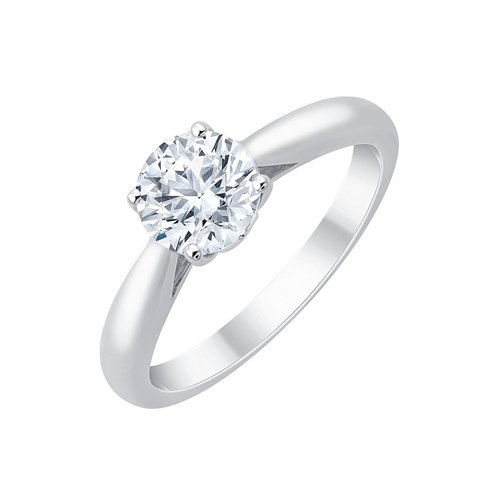 Solitaire diamant en or 18 carats