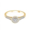 Bague serti clos diamant en or 18 carats