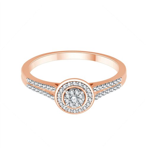 Bague serti clos diamant en or 18 carats