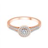 Bague serti clos diamant en or 18 carats