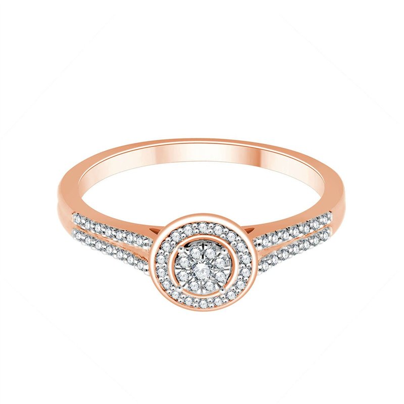 Bague serti clos diamant en or 18 carats
