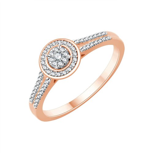Bague serti clos diamant en or 18 carats
