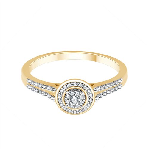 Bague serti clos diamant en or 18 carats