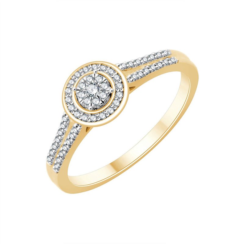 Bague serti clos diamant en or 18 carats