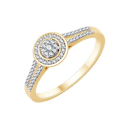 Bague serti clos diamant en or 18 carats