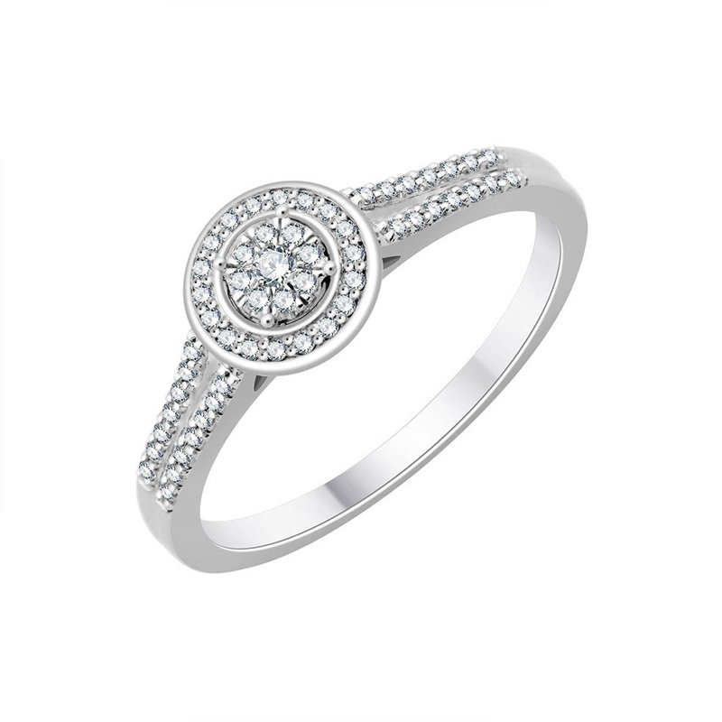 Bague serti clos diamant en or 18 carats