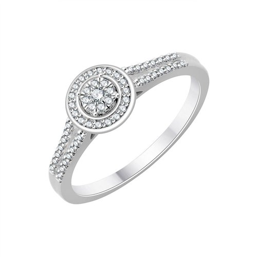 Bague serti clos diamant en or 18 carats