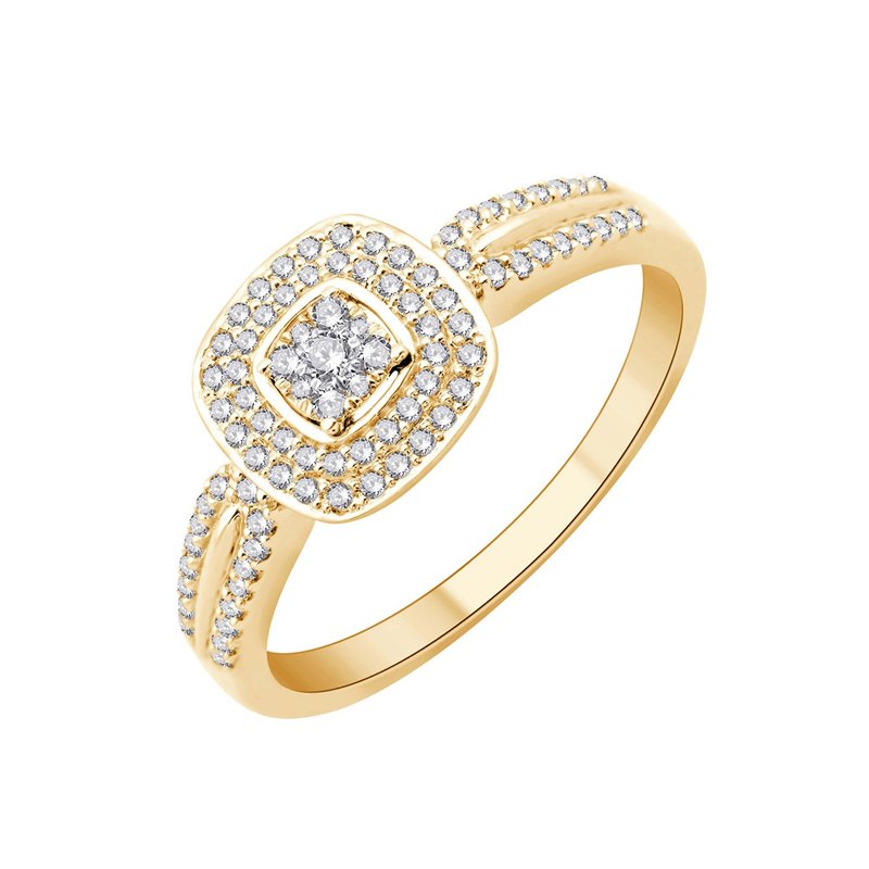 Bague serti clos diamant en or 18 carats