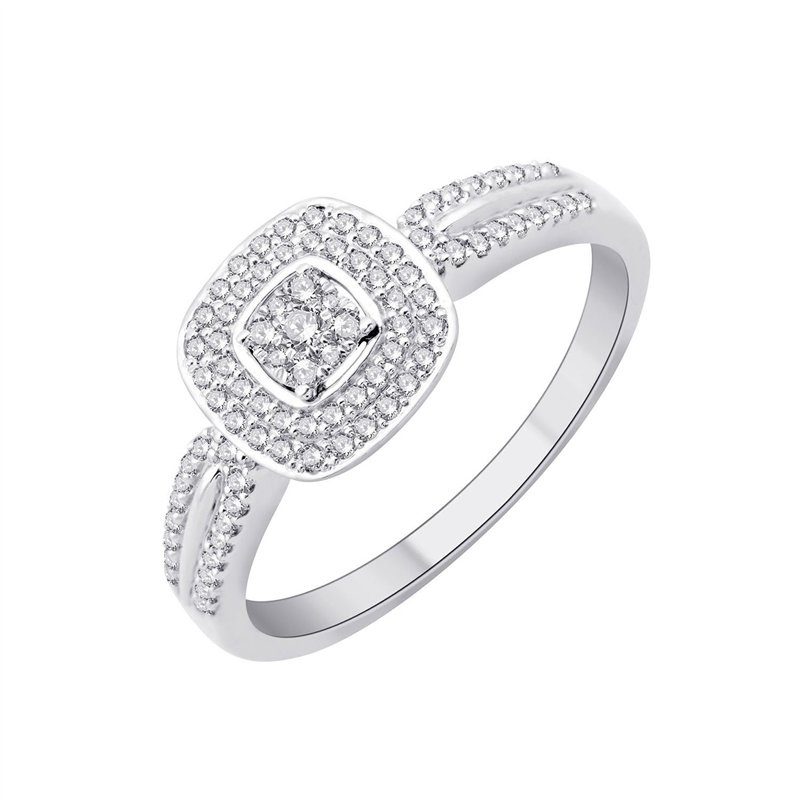 Bague serti clos diamant en or 18 carats