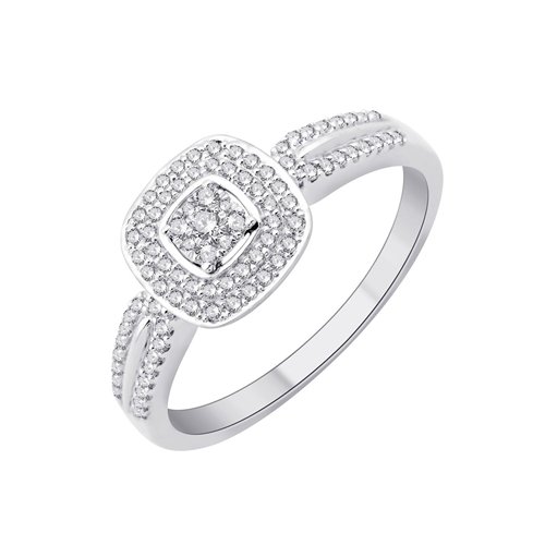 Bague serti clos diamant en or 18 carats