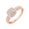 Bague serti clos diamant en or 18 carats