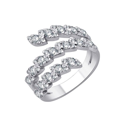 Bague toi et moi diamant en or 18 carats