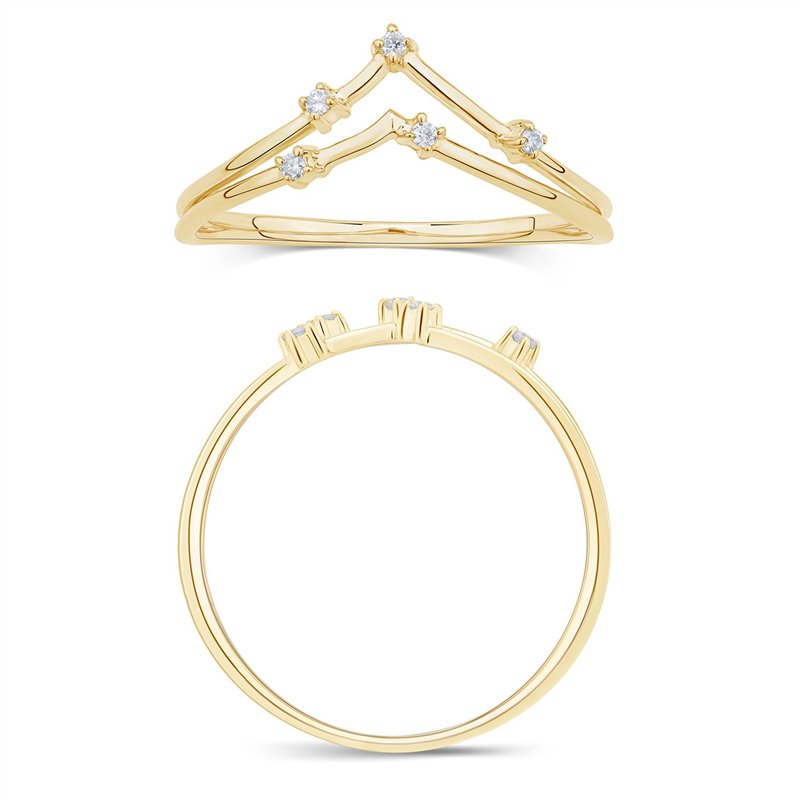 Bague toi et moi diamant en or 18 carats