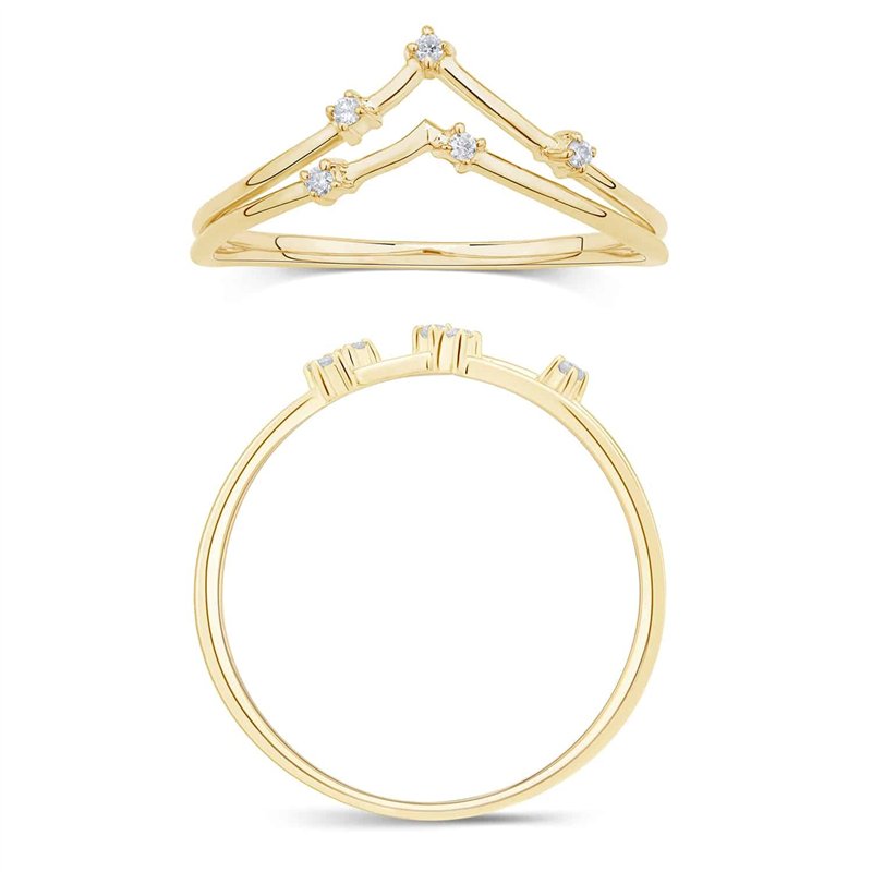 Bague toi et moi diamant en or 18 carats