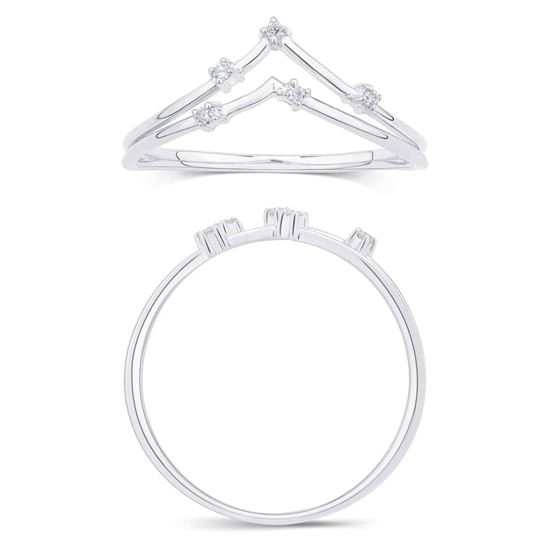 Bague toi et moi diamant en or 18 carats