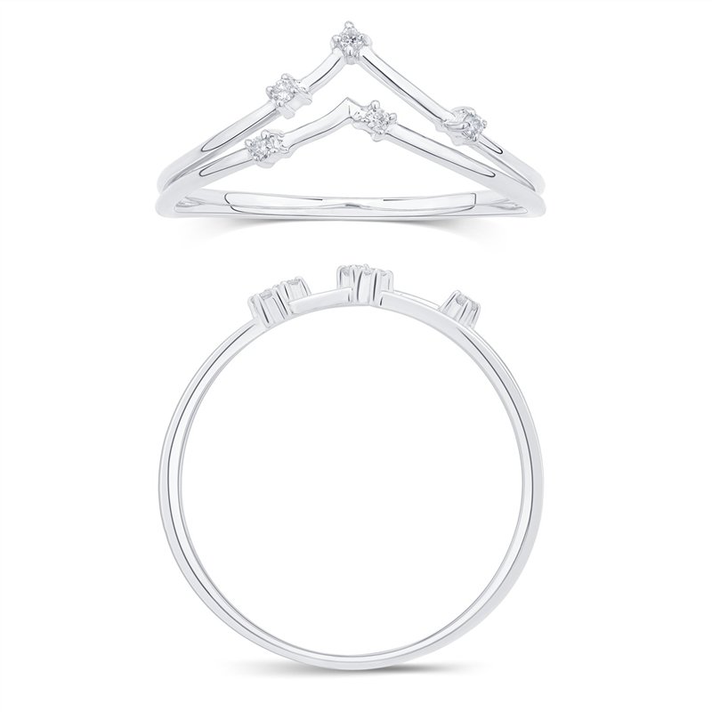 Bague toi et moi diamant en or 18 carats