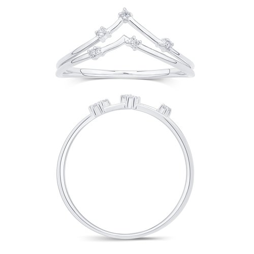 Bague toi et moi diamant en or 18 carats